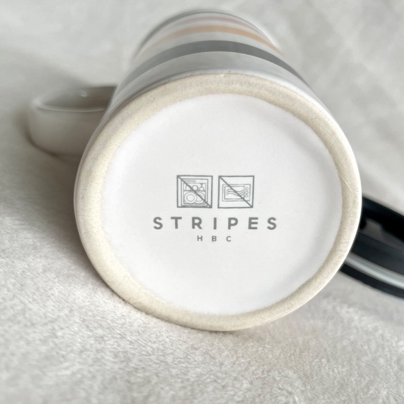 Hudson's Bay Company HBC Stripes Tall Ceramic Travel Mug with Lid - Picture 10 of 10